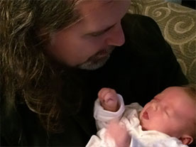 Steve Lovitt with new Grand Daughter 
